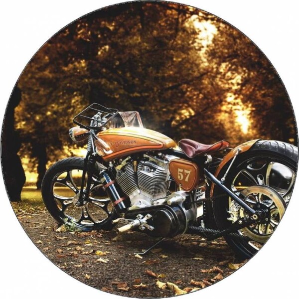 Jedlý papier Harley-Davidson hnedý 19,5 cm - Pictu Hap - Pictu Hap