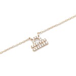 Daniel Wellington Štýlový pozlátený náhrdelník znamenia Váhy Crystal Zodiac DW00400925