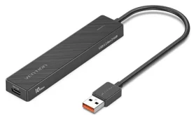 Vention USB-C hub 5v1 čierna / USB hub / USB 3.2 Gen 2 / 10 Gbps / 4X USB-A + 1x USB-C (CHOBB)