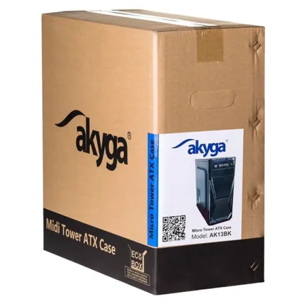 Akyga AK13BK čierna / Skriňa / Micro Tower / ATX / USB 3.2 Gen 1 / bez zdroja (AK13BK)
