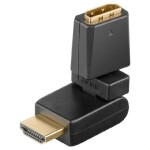 PremiumCord HDMI adaptér 19pin Female - 19pin Male otočná v dvoch osiach (8592220012175)