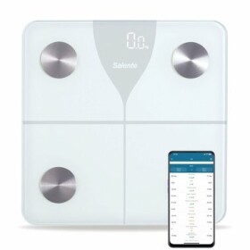 Salente SlimFit biela / osobná diagnostická fitness váha / 180kg / Bluetooth (8595683203128)
