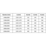 MEXEN/S - Velar L Duo posuvné sprchové dvere 150, dekor, meď kartáčovaná 871-150-003-32-65