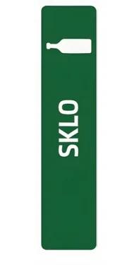Alda Samolepka pre odpadkový kôš Titan sklo zelená / Samolepka / 17 x 95 cm