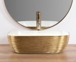 REA - Umývadlo na dosku Belinda White GOLD BRUSH REA-U7422