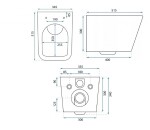 REA - Závesná WC misa Julio Rimless REA-C4803