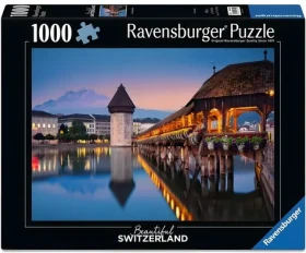 Ravensburger Puzzle Krásne Švajčiarsko: Kaplnkový most, Lucern
