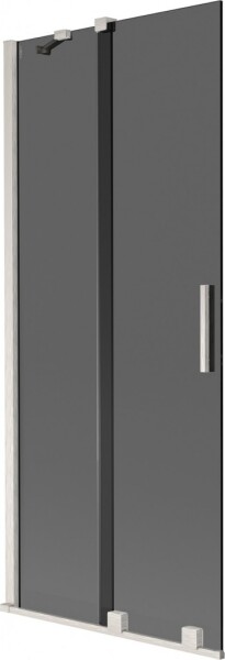 MEXEN/S - Velár dvojkrídlová posuvná vaňová zástena 85 x 150, grafit, nikel kartáčovaný 896-085-000-41-97