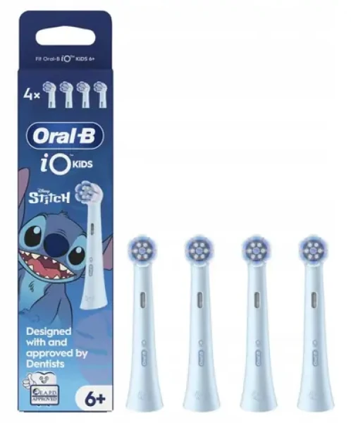 Oral-B iO Kids Stitch modrá 4 ks / Náhradné hlavice / pre Oral-B iO Kids (iO refill 4 Stitch)