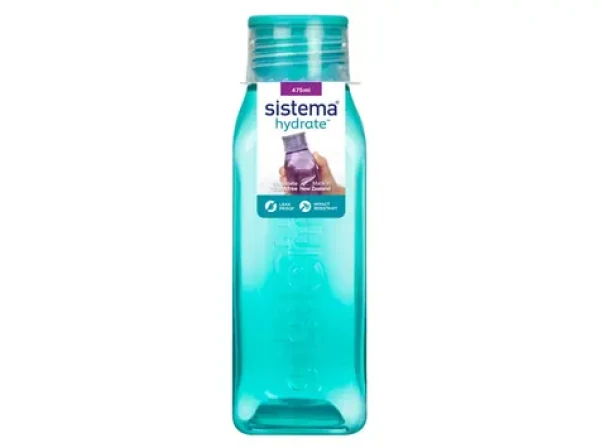 Sistema Hydrate Square Hranatá fľaša so skrutkovacím viečkom 475 ml mätová (8592001423114)