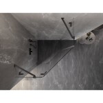 MEXEN/S - Lunar sprchovací kút päťboký krídlový ľavá 80 x 80, transparent, grafit metal 831-080L-080P-95-00-L