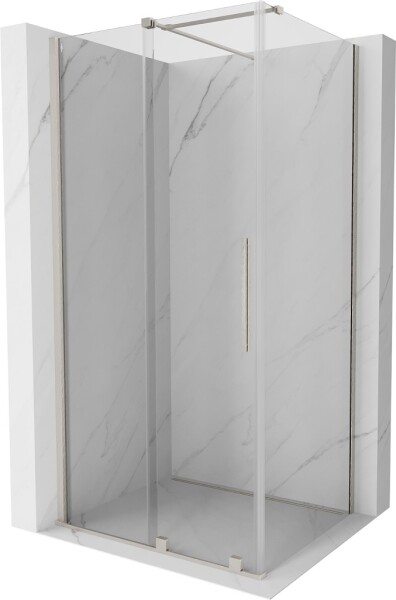 MEXEN/S - Velár sprchovací kút, posuvné dvere 110 x 85, transparent, nikel kefovaná 871-110-085-01-97