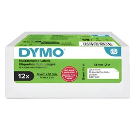 Dymo papierové štítky 51mm x 19mm 12x500 ks / biele / multifunkčné (2234186)