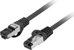 Lanberg CAT8.1 čierna / Patch kábel / S/FTP / 0,25 m / LSZH (PCF8-10CU-0025-BK)