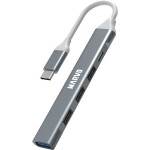 Marvo UH008 strieborná / USB hub / 1x USB-A 3.0 / 3x USB-A 2.0 / 1x USB-C (UH008)