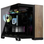 Corsair 2500X čierno-orechová / Micro-ATX / 1x USB-C 3.1 / 2x USB-A / bez zdroja / priehľadná bočnica (CC-9011286-WW)