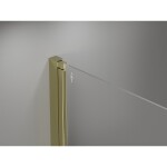 MEXEN - MIST vaňová zástena 130x150 cm 6mm 2-s, zlatá, číra, pravá 8A9-130-002-50-00-P