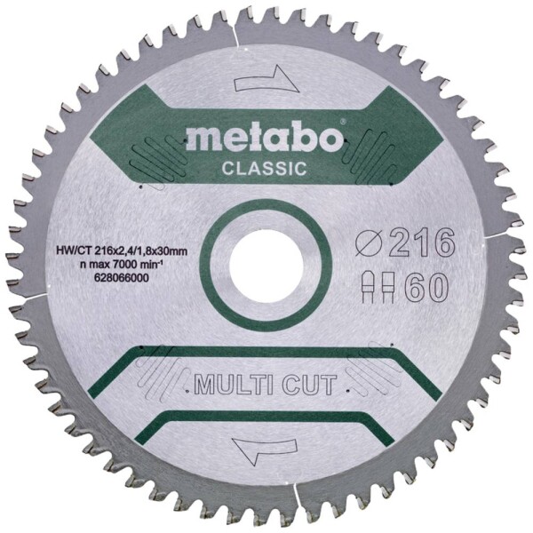 Metabo 628066000 pílový kotúč 216 mm 1 ks; 628066000