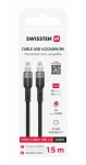 Swissten USB 4.0 dátový/video kábel 240W 1.5m čierna / 8K @ 60Hz / 2x USB-C (4.0) (72501204)