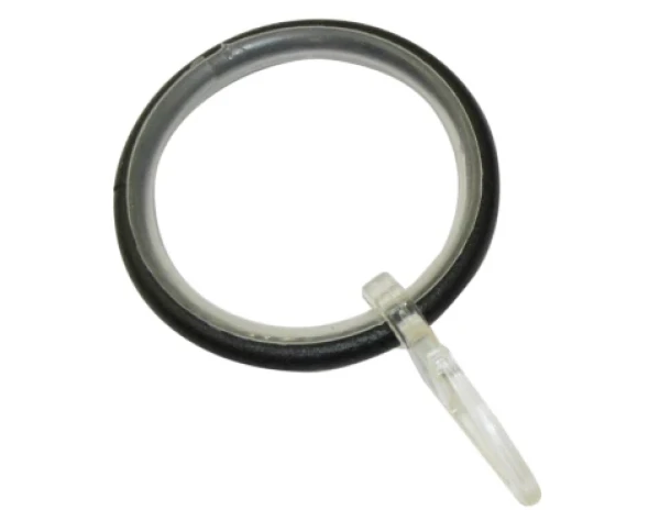 Záclonové krúžky (10 ks) Jana 22/25 mm, čierny kov%