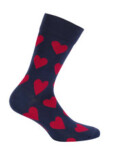 Vzorované pánske ponožky PERFECT MAN-CASUAL BLACK G95 39-41