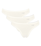 SLOGGI GO CRUSH - String 3 ks: organická bavlna a roztomilé potlače Sloggi SILK WHITE L