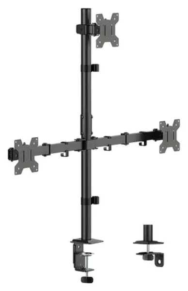 Stolný držiak pre 3 monitory / Stolný držiak pre monitor / 17-27" / nosnosť 10 kg (BP0218)