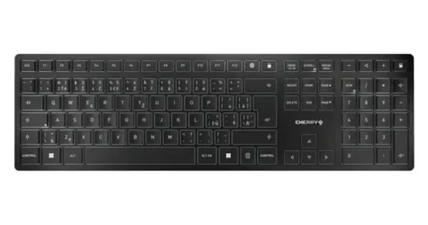 Cherry KW 9100 SLIM čierna / Klávesnica / CZ+SK layout / 108 kláves / USB-C (JK-9100CS-2)