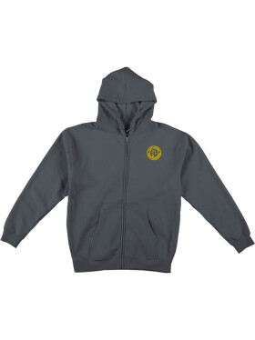 Antihero BASIC PIGEON ROUND CHARCOAL(SOLID) GOLD Embroi pánske mikiny na zips