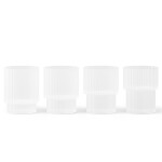 Ferm LIVING Poháre Ripple Frosted Small 200 ml – set 4 ks