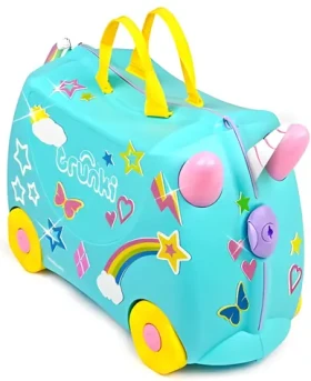 TRUNKI Kufrík Jednorožec Una / Detská cestovná batožina / vr. samolepiek / TRU-0287 (TRU-0287)