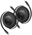 Baseus Free2Pull čierna / Kábel USB-C - USB-C / 100W / 2 m / balenie 2 ks (P10364500113-08)