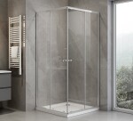 AQUALINE - AGGA štvorcová sprchová zástena 700x700, číre sklo HLF707Y