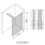 CERANO - Sprchová zástena Walk-in Onyx Round Ľ/P - 8 mm - okrúhla vzpera - chróm, grafitové sklo - 130x200 CER-8050BD211