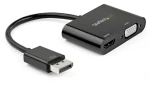 StarTech DisplayPort na HDMI + VGA čierna / Adaptér / 4K / 60Hz (DP2VGAHD20)