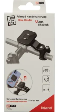 2GO BikeLock Ultra / Držiak telefónu na bicykel / 18-30 mm / magnetický / 360° (797394)