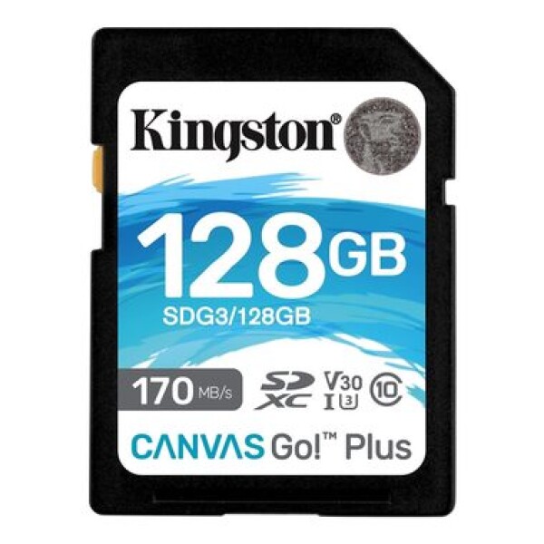 Kingston Canvas Go! Plus SDXC 128GB / UHS-I V30 / U3 / Class 10 (SDG3/128GB)