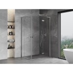 MEXEN/S - Mist HL Duo sprchovací kút dvere krídlové 85 x 90, transparent, chróm 8A5L-085L-090P-01-00