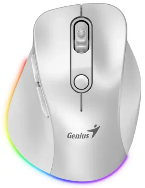 Genius Ergo 9000S Pre biela / optická / 2400 dpi / bezdrôtová / 6 tlačidiel / RGB (31030039400)