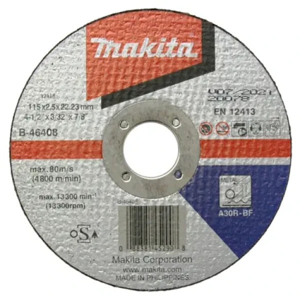 Makita B-46408 Rezný kotúč na oceľ 115 x 2.5 x 22.23 mm (B-46408)