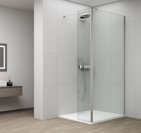 POLYSAN - ESCA CHROME sprchová zástena, fixné sklo 800 číre sklo, otoč. panel 600 ES3A80B60