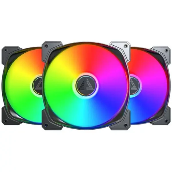 Montech HP140 PWM ARGB 3ks čierna / 140 mm / Hydraulic Bearing / 29.2 dB @ 1600 RPM / 162 CFM / ARGB / 4-pin (HP140 ARGB PWM (B) 3 IN 1)