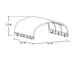 Plachtový prístrešok pre kone – ShelterLogic 3,7 × 3,7 m zelený