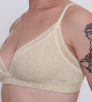 Dámske nohavičky GO Ribbed R Bralette - GRAY - St. béžová M013 - SLOGGI GRAY S