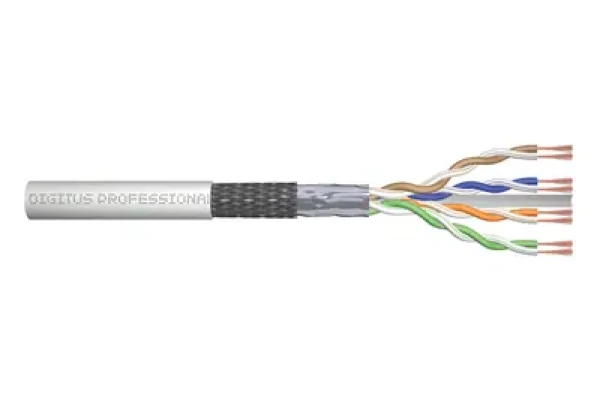 Digitus Inštalačný kábel CAT 6 SF-UTP sivá / Inštalačný kábel / AWG 26/7 / LSZH / 305 m / simplex (DK-1633-P-305)