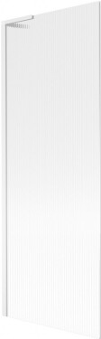 MEXEN/S - Next L vaňová zástena FIX 70 x 150, prúžky, biela 895-070-000-03-09-20