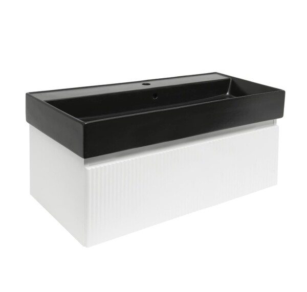 Kúpeľňová skrinka s umývadlom SAT Evolution 98x30x44, 8 cm biela mat SATEVO100WMU2B SATEVO100WMU2B