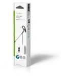 Nedis PC slúchadlá do ucha čierna, šedá / Mono / USB-C + USB-A / Ohýbací mikrofón / Kábel 1,8 m (CHSTUM210BK)