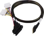 Adaptec Kábel SlimSAS SFF-8654 - 2x U.3 SFF-8639 / Kábel SAS / 0,8 m / tri-mode SAS, SATA, NVMe (2305200-R)