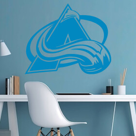 Veselá Stena Samolepka Hokejový tím Colorado Avalanche Farba: modrá, Veľkosť: 100 x 81 cm